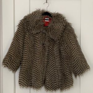 Faux Fur  Women’s Jacket. Brown/Tan fully lined.